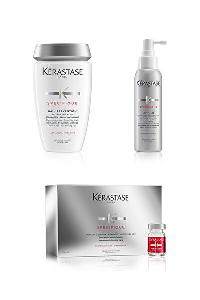 Kerastase Dökülme Karşıtı Şampuan 250 ml + Saç Bakım Serumu 10 x 6 ml + Saç B...
