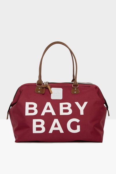 Bagmori Claret Red Baby Bag Printed Baby Care Bag