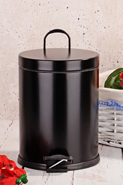 Hiper 5Lt. Pedallı Renkli Çöp Kovası - Siyah