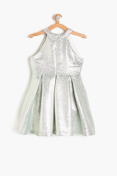 Koton Green Girl's Halter Neck Dress