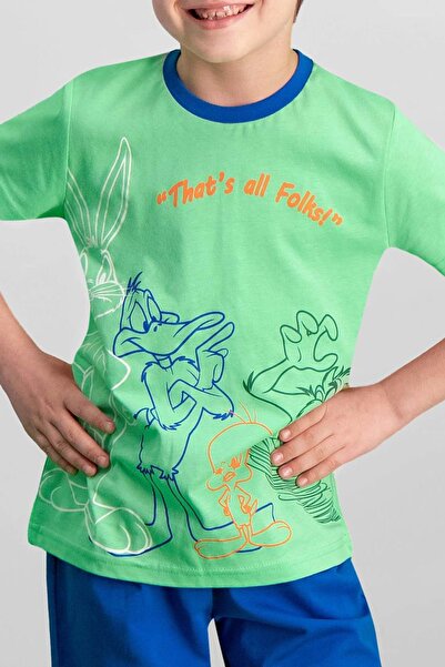 Looney Tunes Licensed Green Boy Bermuda Suit