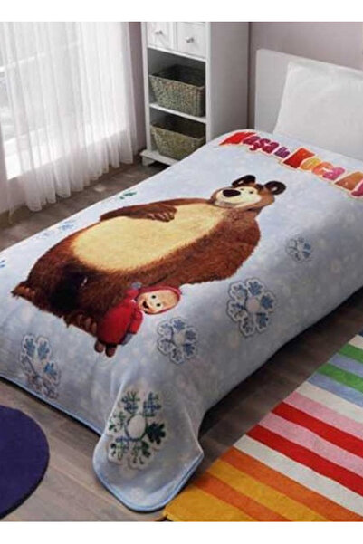 Taç Single Licensed Blanket-Masha and the Bear