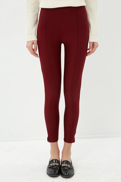 Koton Women's Burgundy Normal Waist Trousers 7KAK42329UK