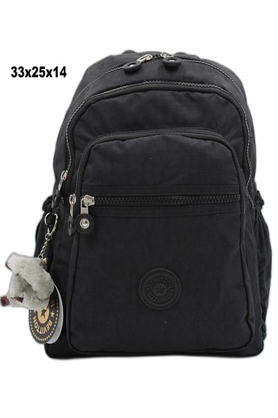 Bevitton Μίνι σακίδιο πλάτης Crinkle Water Resistant Fabric Black 5300