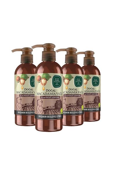 Eyüp Sabri Tuncer 250 Ml x 4 Natural Hand and Body Lotion with Macadamia Oil