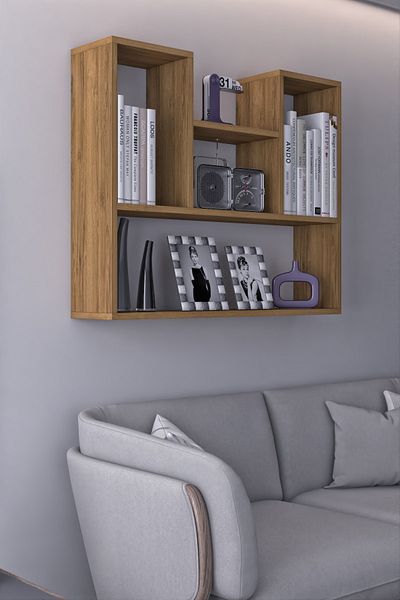 moka park avm Tulip Decorative Wall Shelf Living Room Bathroom Balcony Kitchen Bookshelf Multi-Purpose Shelf Decorraf