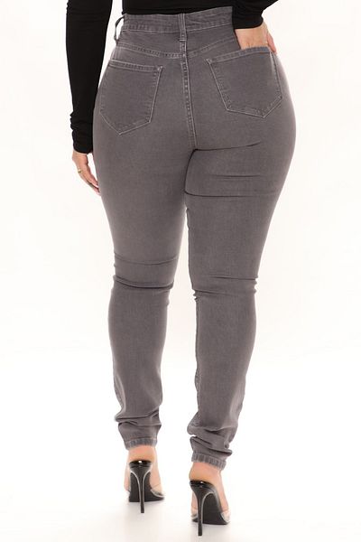 sinembutik Gray Large Size Lycra Jeans