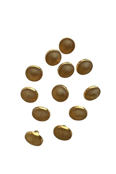 Mothu Gold Ayaklı Yüksek Merkezli Oyma Işi 13mm Küçük 15 Adet Düğme