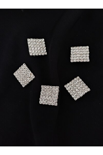 YLMZ Kristal Taş Düğme Kare 2x2 Cm