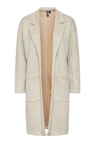 PIECES Winterjacke - Weiß - Zweireihig