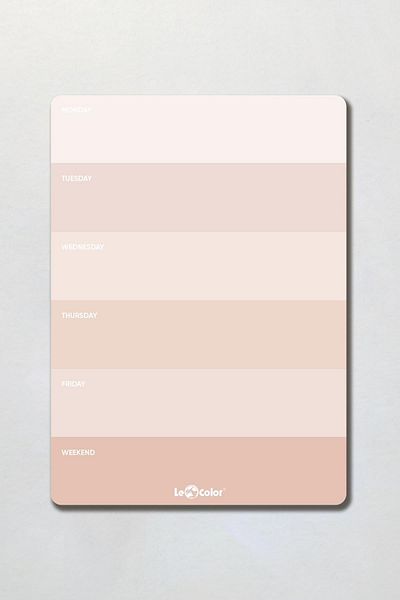 Le Color Weekly Planner Block Natural