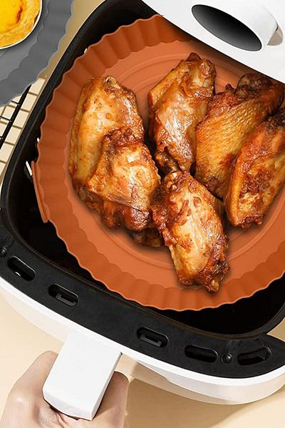 Buffer ® Heat Resistant Washable Silicone Oven and Airfryer Round Model Baking Mat 20 Cm