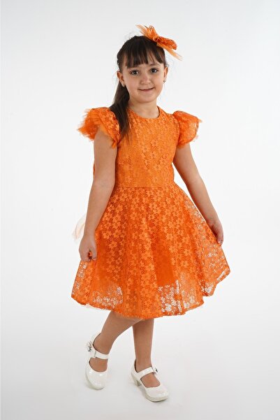 HMZ GOLD Papatya Desenli Tokalı Elbise-- Mezuniyet-dogum Günü Ve Kutlama Elbise