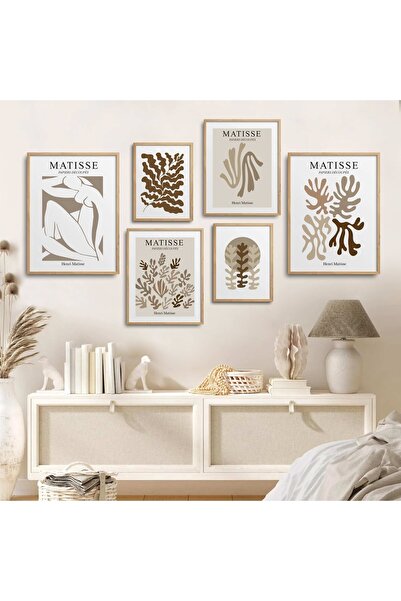 HOMEPACK Σετ ζωγραφικής 6 τεμαχίων με φυσικό ξύλινο πλαίσιο Altı-003