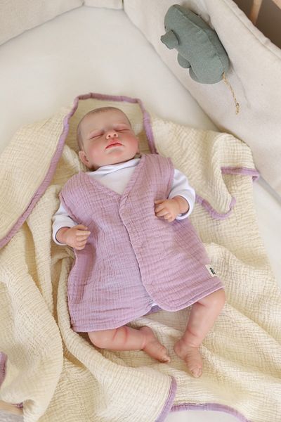 Ninna Kids Multi Muslin Baby & Kids Vest - Lilac