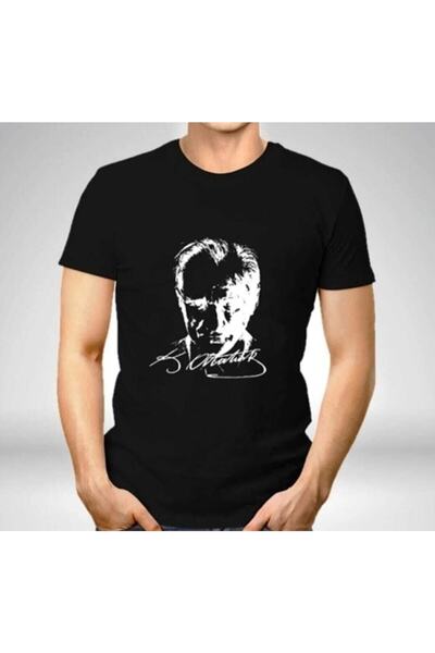 MaviMoure Unisex 23 Nisan 29 Ekim 19 Mayıs Gösteri Kostüm Atatürk Baskılı Ve Türk Bayraklı Ayyıldızlı Tişört