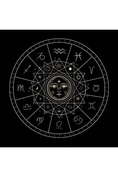 fırsatlar diyarı Astroloji Burçlar Sun Tarot Sunak Bezi / Tarot Örtüsü 75x75 Cm