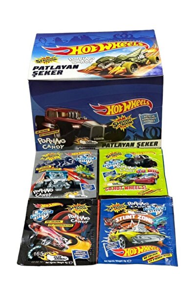 Hleks Hot Wheels Patlayan Şeker Çilek 4 Gr *40'lı
