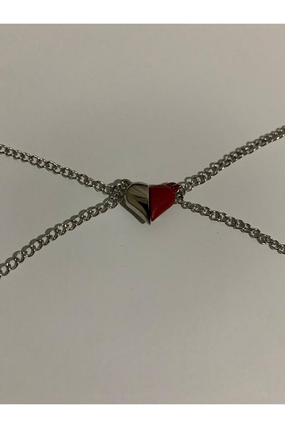 İYİ MODA 2 Pieces of Magnetized Heart Lover Friendship Bracelet