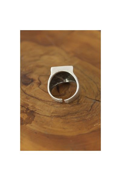 Clariss Eye Detail Metal Adjustable Men's Ring