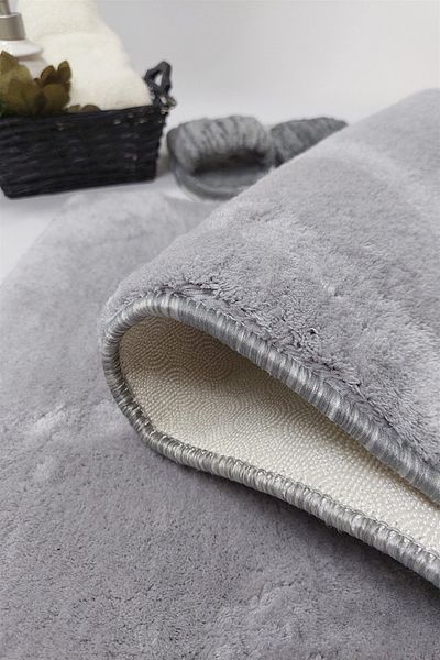 SOFT HALI Covor de baie din 3 bucăți Set de toaletă pentru covor de pluș 100x60 60x40 (60x60 rotund)