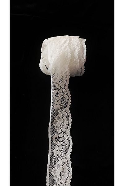 Ozpas White Lace Decorative Ribbon 3cm Width 5 Meters