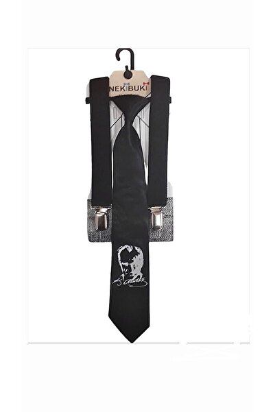 Genel Markalar Atatürk Baskılı Kravat Askı Set