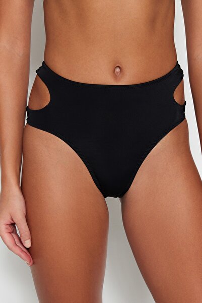 Trendyol Collection Black Cut-Out Bikini Bottom TBESS21BA0424