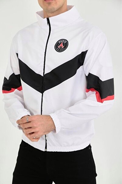 Be Original Unisex Παρίσι εμπριμέ ριγέ αδιάβροχο ανεμοθραύστης Προπόνηση τρεξίματος