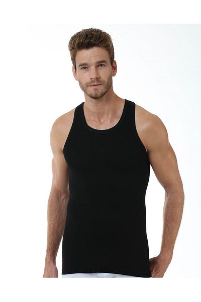 Öztaş Underwear 3 Pieces Men's Cotton Swim Rib Rambo Athlete Undershirt