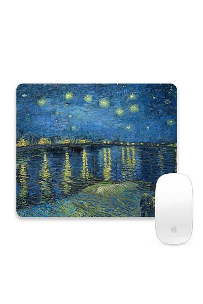 HRS Vincent Van Gogh Classic Art Rectangular Non-Slip Base Mouse Pad