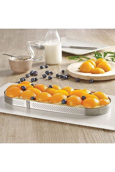 Nar kalıp Narkalıp Perforated Oval Tart Mold 11x30cm