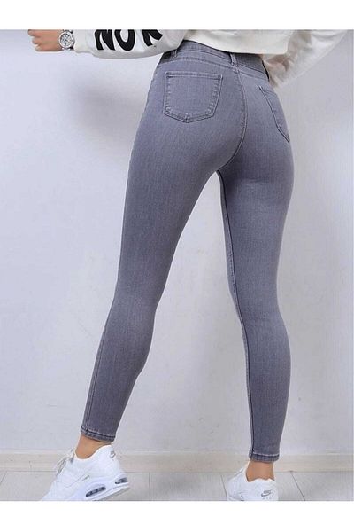geenz manifacture Ngbutika Pantaloni de blugi gri Lycra Super Skinny Colorfast