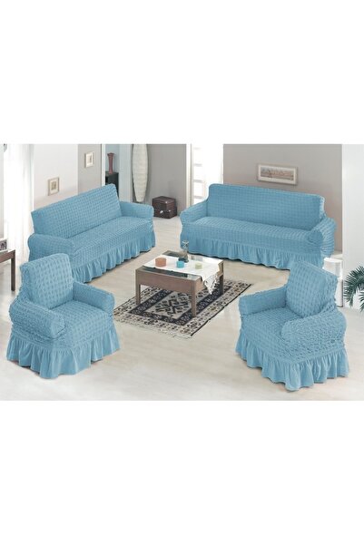 Gerbera Home Collection طقم غطاء أريكة جربر 3+3+1+1 تركواز