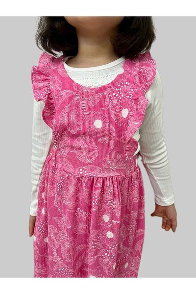 Esterella Gilet pentru fete/ Body cu model floral/ Body Gilet Set dublu