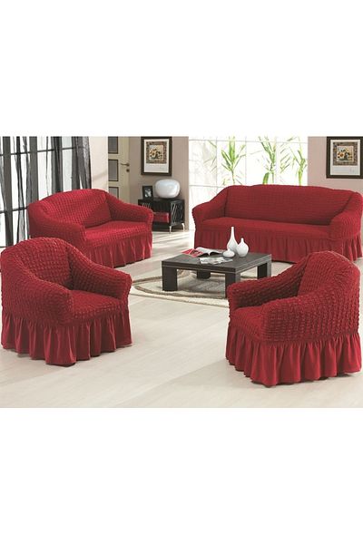 Gerbera Home Collection Gerbera Bürümcük Sofa Cover Set 3+3+1+1 Pipe Color