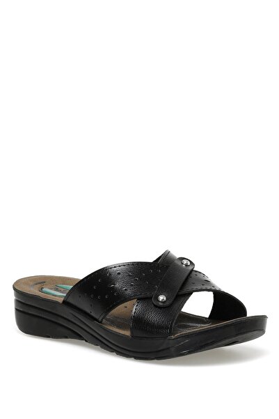 Polaris 403003z3fx Μαύρες γυναικείες παντόφλες σπιτιού