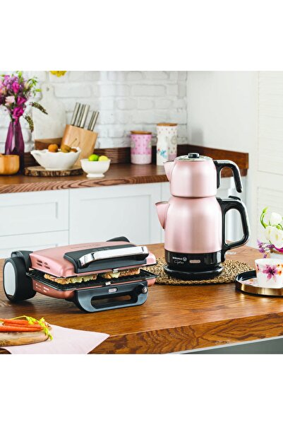 KORKMAZ Çaytema Rosagold/krom Elektrikli Çaydanlık