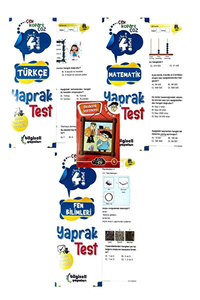 Bilgiseli Yayınları 4.sınıf Bilgiseli Türkçe-matematik-fen Bilimleri Yaprak Test