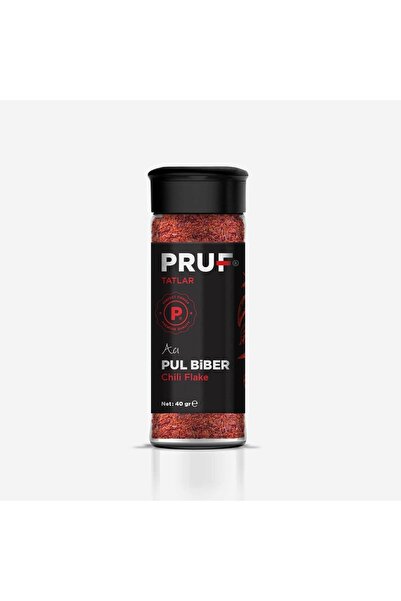PRUF Acı Pul Biber 40 Gr. Cam Şişe