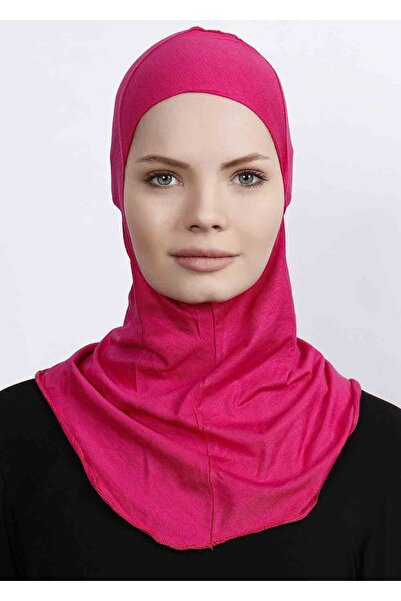 Ecardin عظمة الحجاب الكبيرة - حجاب ليكرا عملي للنساء جاهز للرياضيين - فوشيا