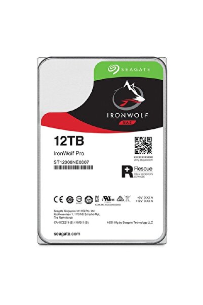 SEAGETE Seagate 12tb Ironwolf Pro St12000nt001 256mb 7200rpm Sata-3 Nas Diski