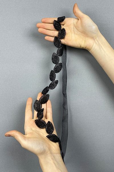 Hobigram Curea lucrată manual Curea de rochie cu piatră neagră și accesoriu pentru talie – centură, design elegant, accesoriu pentru femei