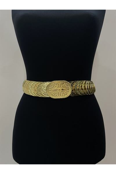 Hobigram Золотистий ремінь на гумці – спеціальний дизайн, аксесуар, якісне виготовлення, привабливий стиль