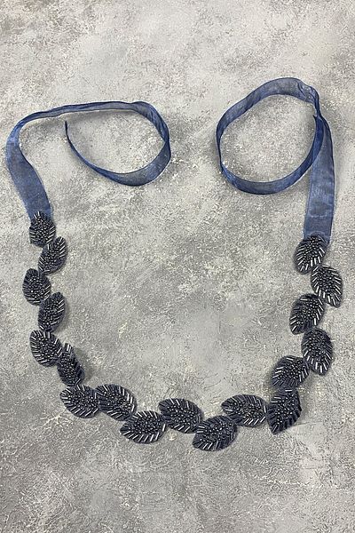 Hobigram Curea lucrată manual Curea de rochie cu pietre bleumarin și accesoriu pentru talie – centură, design elegant, accesoriu pentru femei