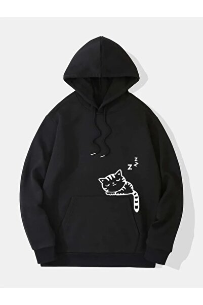 Machetta Світшот унісекс з принтом сплячого кота - товщина пряжі 3 нитки