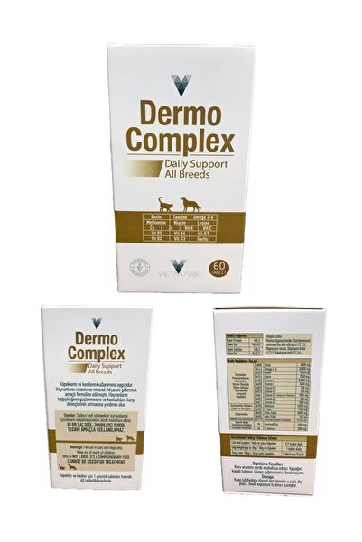VETMARKETİ Dermo Complex Kedi Köpek Destekleyici Vitamin 60 Tablet