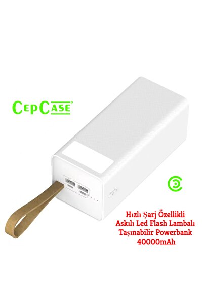 CEPCASE Powerbank Hızlı Şarj Özellikli Askı Aparatlı Led Flash Lambalı Taşına...