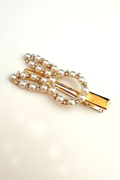 Modex Pearl Rabbit Figure Hair Clip