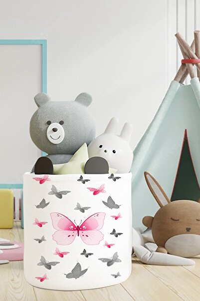Talia Home Καλάθι οργάνωσης δωματίου με σχέδια πεταλούδας για παιδιά και μωρά...